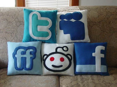 social media pillows